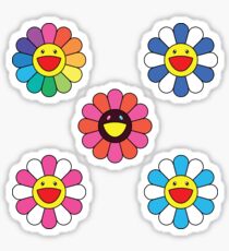 Takashi Murakami Happy Flower 5 Pack Sticker