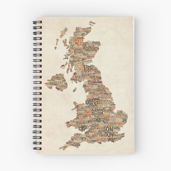 Item preview, Great Britain UK City Text Map designed and sold by ArtPrints.