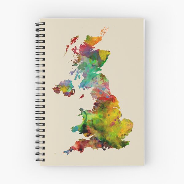 Item preview, Great Britain Watercolor Map designed and sold by ArtPrints.