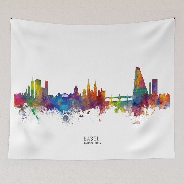 Item preview, Basel Switzerland Skyline designed and sold by ArtPrints.