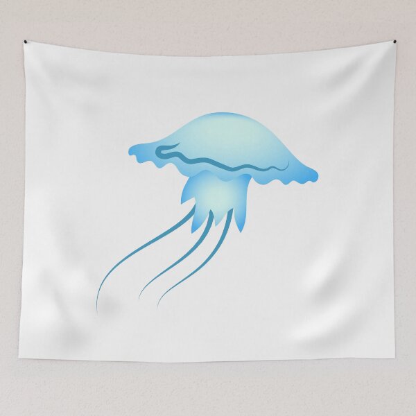 Item preview, beautiful blue jelly jellyfish in the sea t-shirt design yellow designed and sold by Whiskylover.