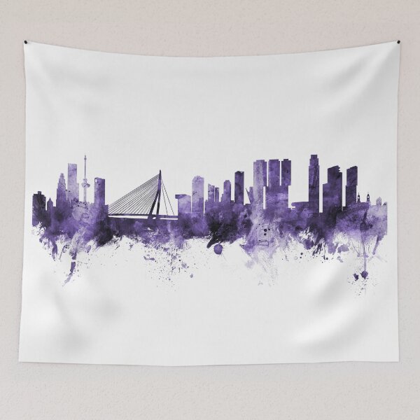 Item preview, Rotterdam The Netherlands Skyline designed and sold by ArtPrints.