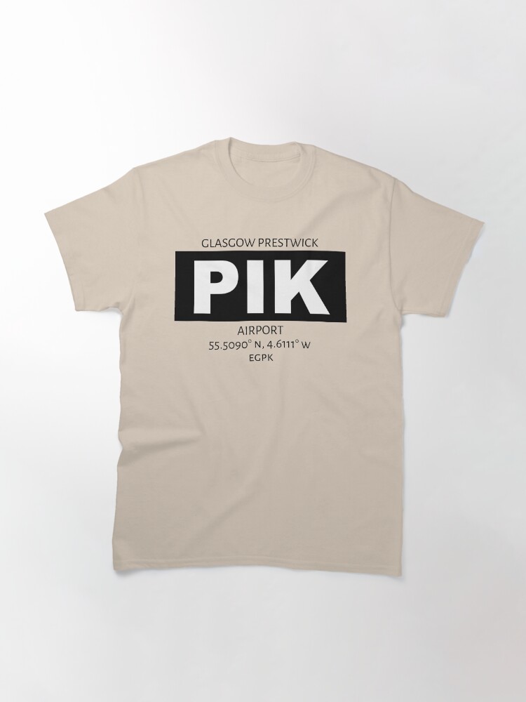 Thumbnail 2 of 7, Classic T-Shirt, Glasgow Prestwick Airport PIK designed and sold by AvGeekCentral.