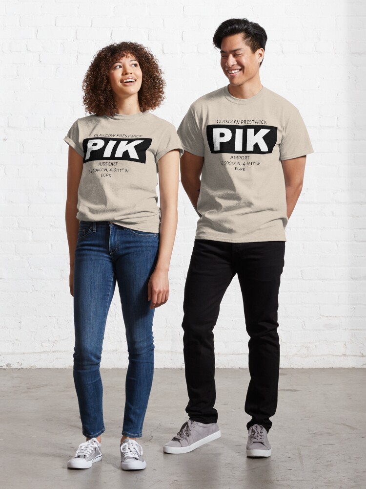 Thumbnail 1 of 7, Classic T-Shirt, Glasgow Prestwick Airport PIK designed and sold by AvGeekCentral.