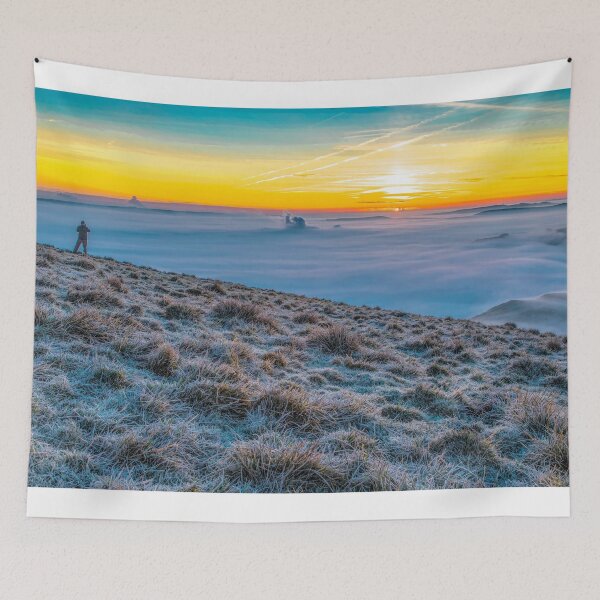 Item preview, A cloud inversion sunrise on Mam Tor, Derbyshire Peak District, UK designed and sold by Itsgrimupnorth.
