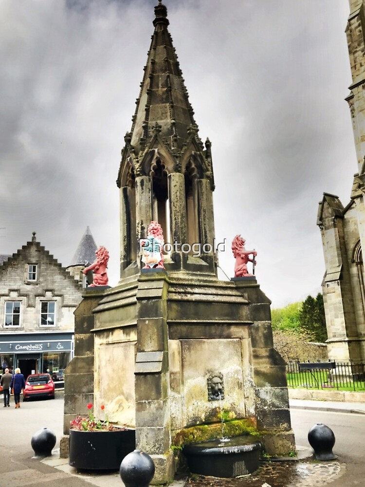 the Bruce Fountain, Falkland , Fife, Scotland by goldyart