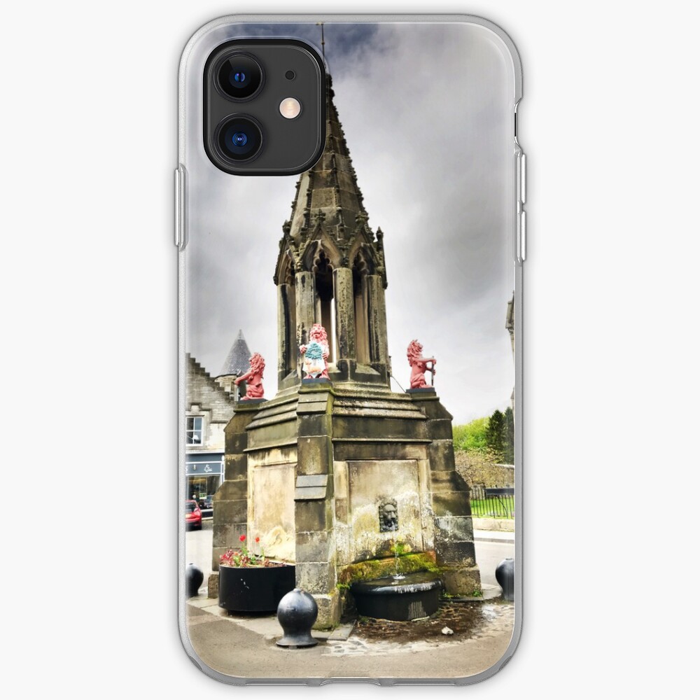 the Bruce Fountain, Falkland , Fife, Scotland iPhone Case