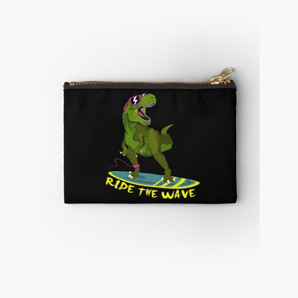 Item preview, T Rex Dinosaur Surfing Ride the Wave with Tyrannosaurus on Surf Dino Serfer designed and sold by alenaz.