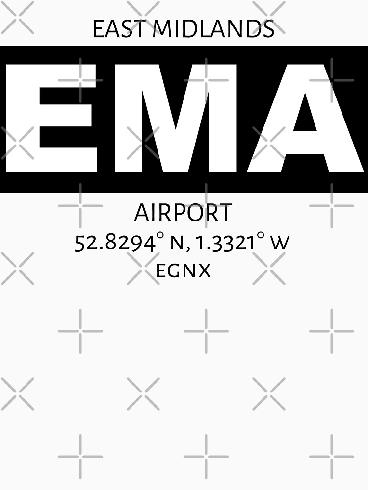 Thumbnail 7 of 7, Classic T-Shirt, East Midlands Airport EMA designed and sold by AvGeekCentral.