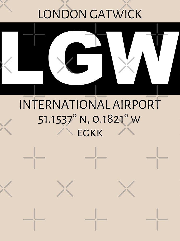 Thumbnail 7 of 7, Classic T-Shirt, London Gatwick Airport LGW designed and sold by AvGeekCentral.