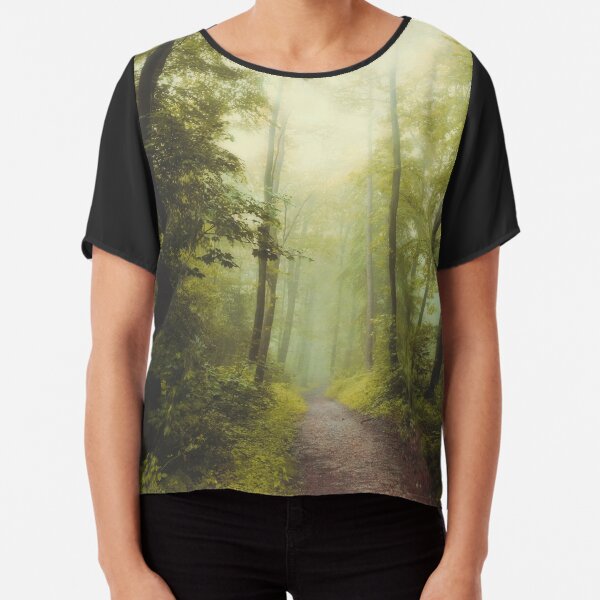 Langer Waldspaziergang Chiffon Top