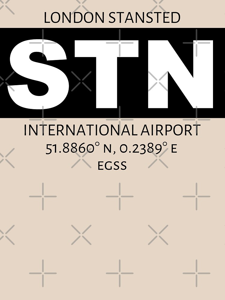 Thumbnail 7 of 7, Classic T-Shirt, London Stansted Airport STN designed and sold by AvGeekCentral.