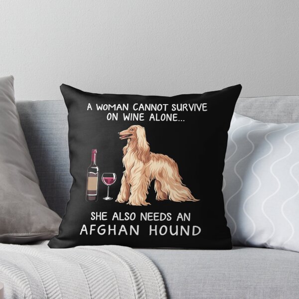 Vista previa del artículo con la obra «Perro afgano y vino Perro gracioso», diseñado y vendido por TeeDoozy.
