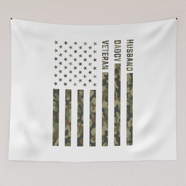 Item preview, Husband Daddy Veteran Patriotic American Camouflage Fathers Day Gifts designed and sold by mrsmitful.