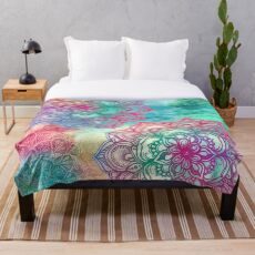 Round and Round the Rainbow Throw Blanket