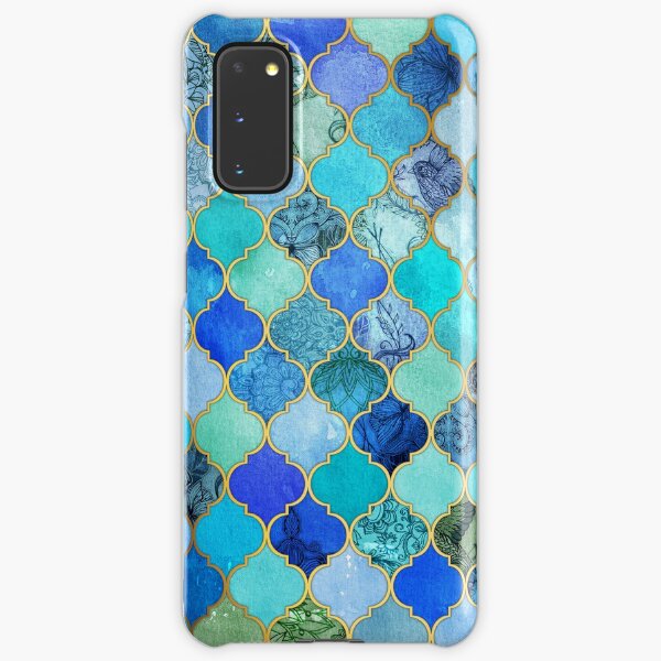 Cobalt Blue, Aqua & Gold Decorative Moroccan Tile Pattern Samsung Galaxy Snap Case