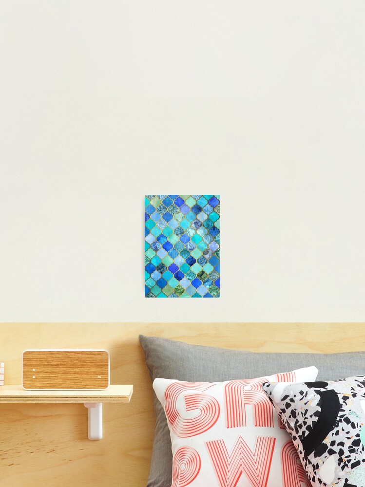 Society6 ケース Cobalt Blue, Aqua & Gold Decorative Moroccan Cobalt Blue, Aqua & Gold Decorative Moroccan Tile Pattern