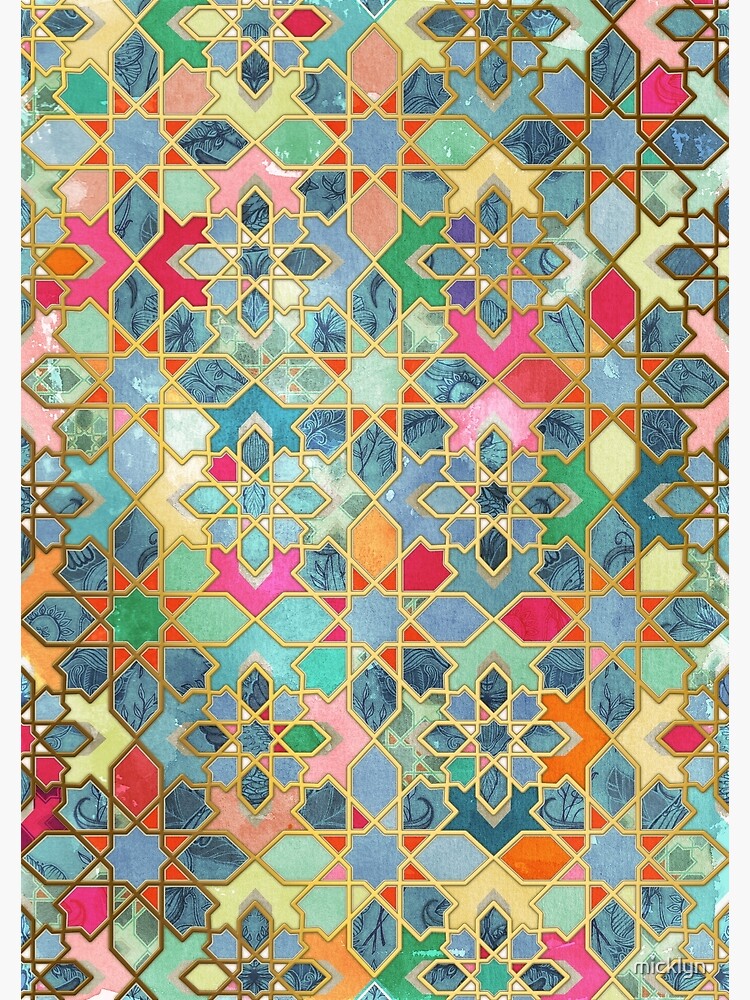 Gilt & Glory - Colorful Moroccan Mosaic by micklyn