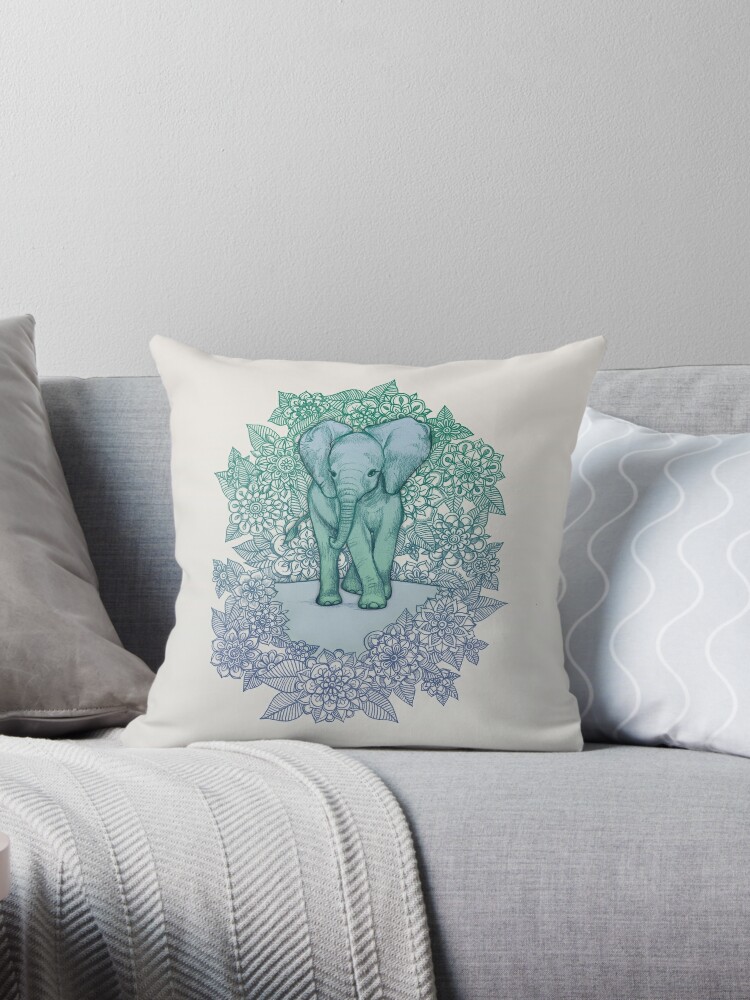 purple elephant pillow