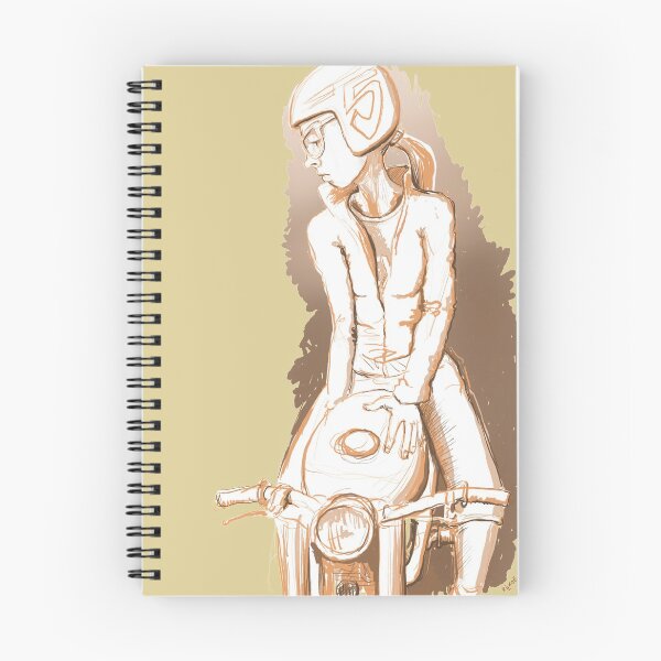 Item preview, Girl sitting on motorcycle designed and sold by motylanoga.