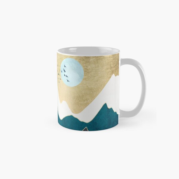 Trendy blue marbling golden art Coffee Mug by Zeinab