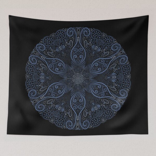 Item preview, Blue Pattern Ornament 3D designed and sold by IvaW.