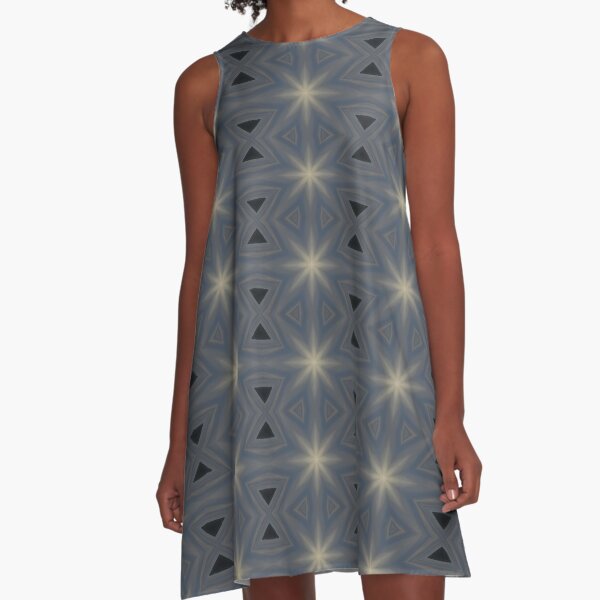 Star kaleidoscopic pattern A-Line Dress