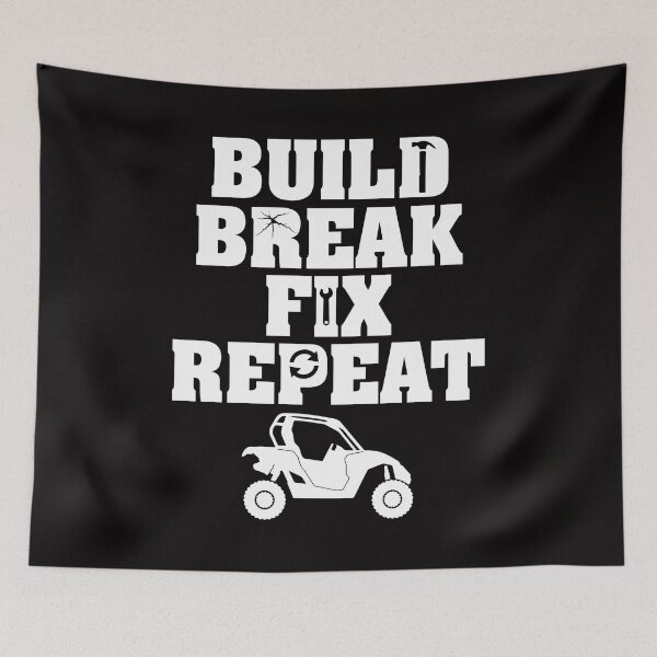 Artikelvorschau, Bouw Break Fix Herhaal Four Wheeling Mudding Racing T-shirt entworfen und verkauft von shoutoutshirtco.