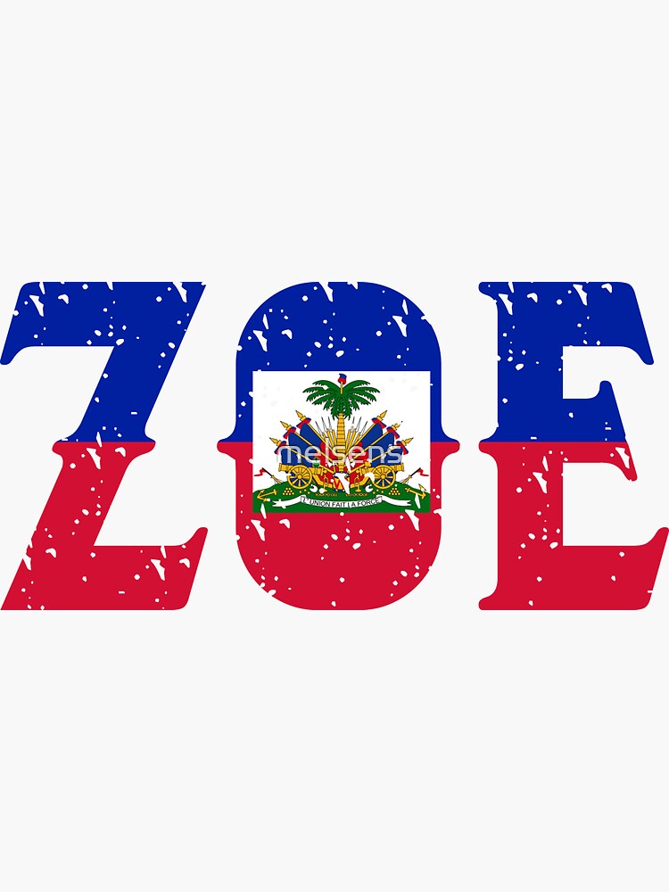 "Zoe Art Cute Haiti Honored Flag Day Design Gift" Sticker for Sale by