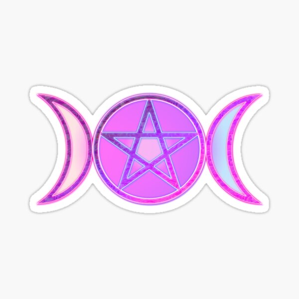 triple goddess - neon Sticker