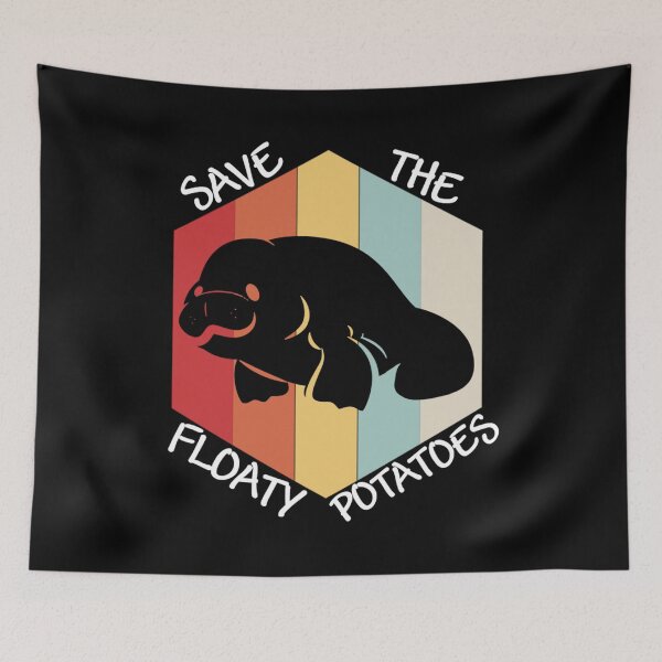 Item preview, Manatee Retro Vintage Save The Floaty Potatoes design Gift designed and sold by Whynot123.