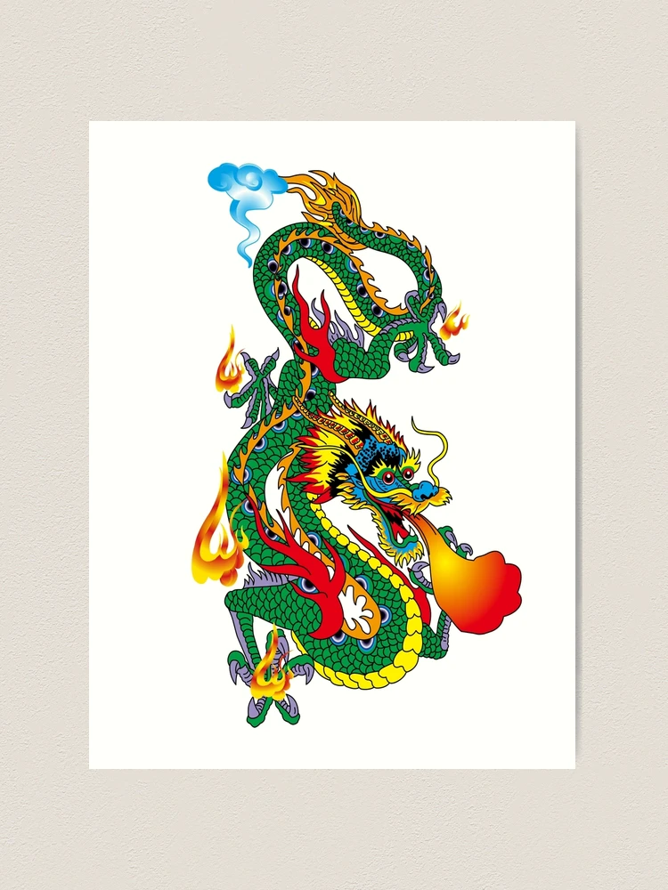 Chinese dragon | Art Print