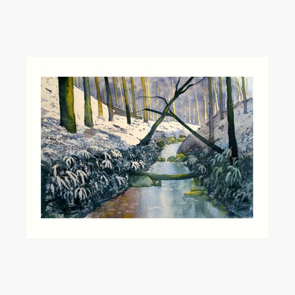 Dane's Dyke after snow Art Print