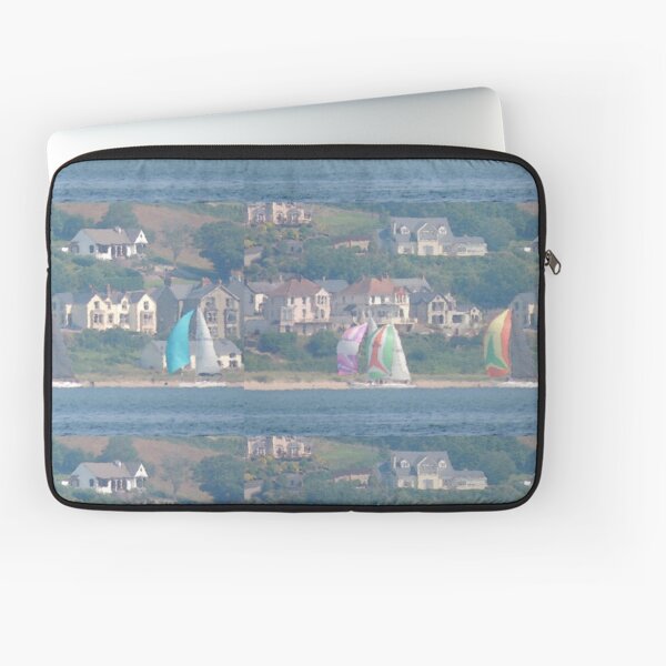 Boats in Water Colour - Donegal - Buncrana Ireland Laptop Sleeve