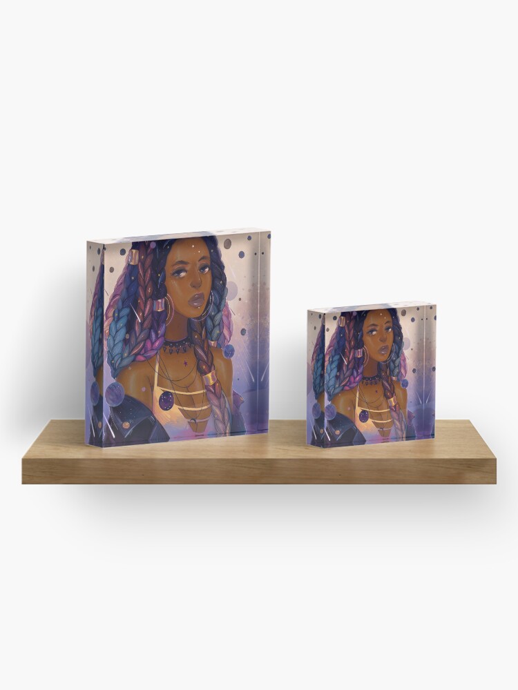 Alternate view of Many Moons Acrylic Block