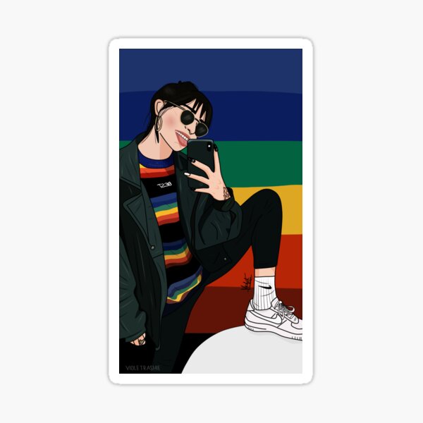 Natalia Rainbow Pegatina