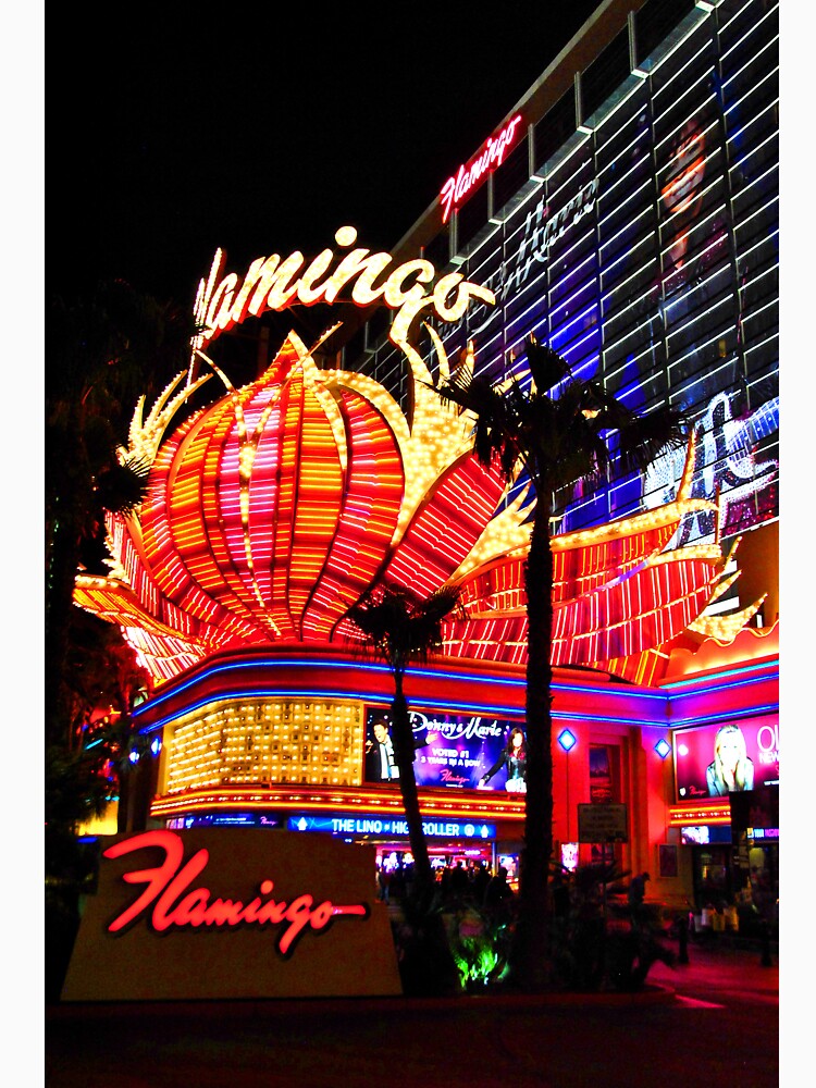 "Flamingo Las Vegas Hotel Neon Signs America" T-shirt by