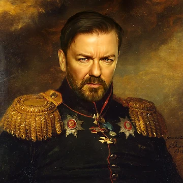 Artwork thumbnail, Ricky Gervais - replaceface by replaceface