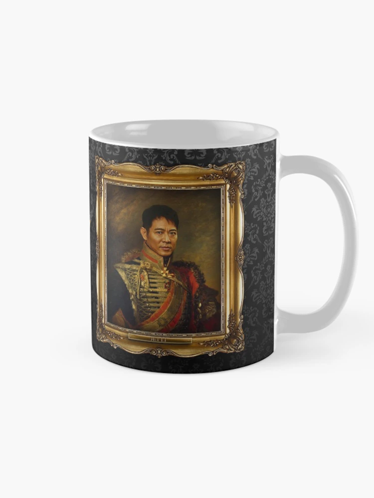 Aperçu 3 sur 6. Mug à café avec l'œuvre Jet Li - replaceface créée et vendue par replaceface.