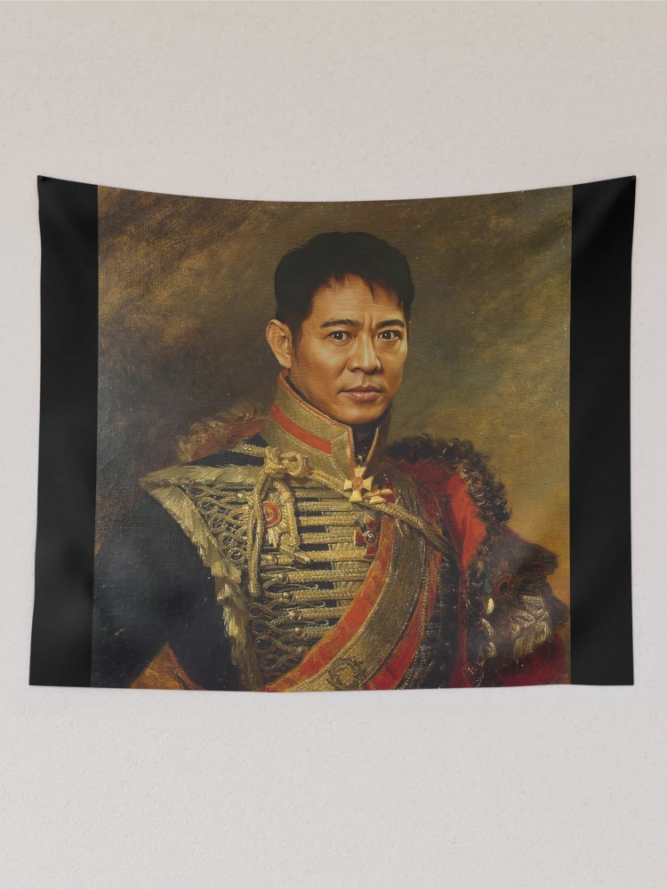 Aperçu 2 sur 3. Tentures avec l'œuvre Jet Li - replaceface créée et vendue par replaceface.