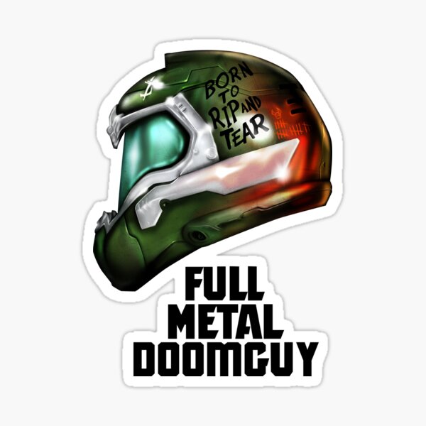 Full Metal Doomguy V2 Sticker For Sale By Demonigotecamis Redbubble 1790