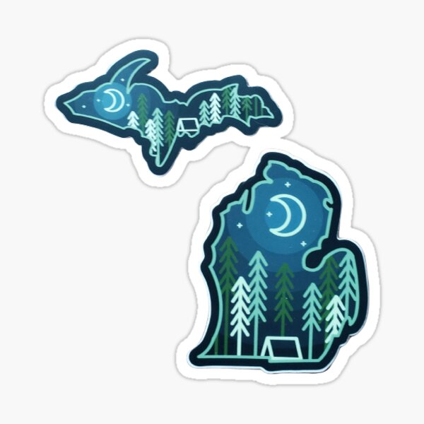 Michigan Camping Sticker