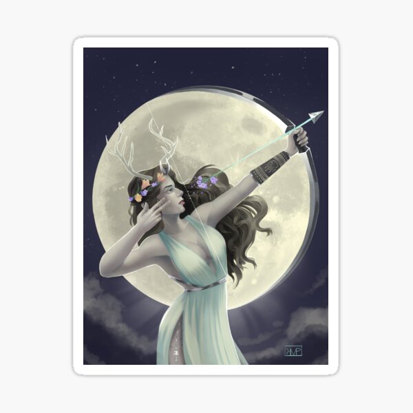 Goddess Of The Hunt Sticker