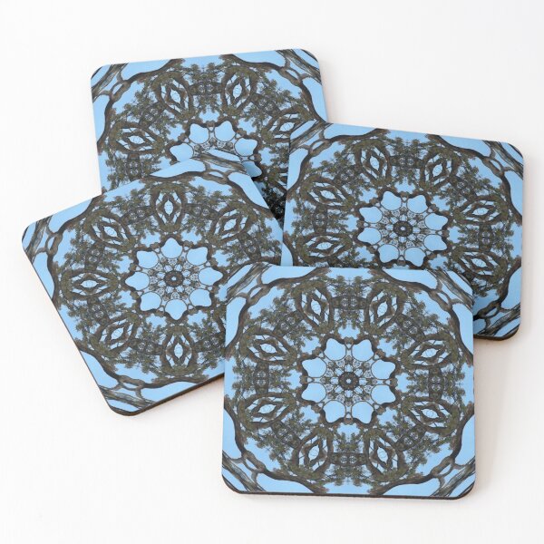 Item preview, Circular kaleidoscopic tree pattern  designed and sold by derbyshireduck.