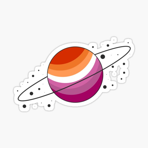 New Lesbian Pride Planet (Version 1) Sticker