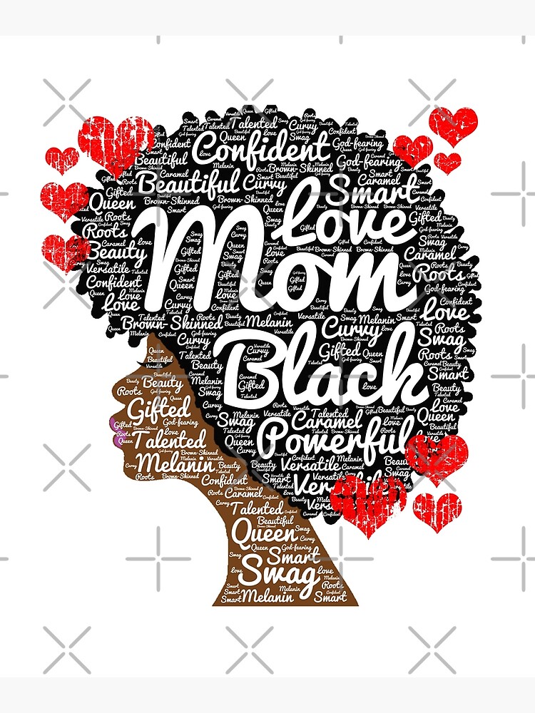 Afroamerikaner Mutter Worter Im Afro Geschenk Grusskarte Von Blackartmatters Redbubble