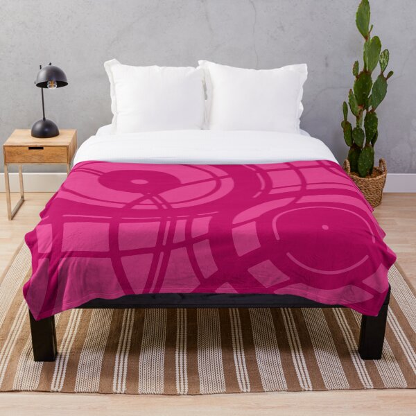 Item preview, geometric pattern - water circle -  pink and amaranth designed and sold by He-Be.