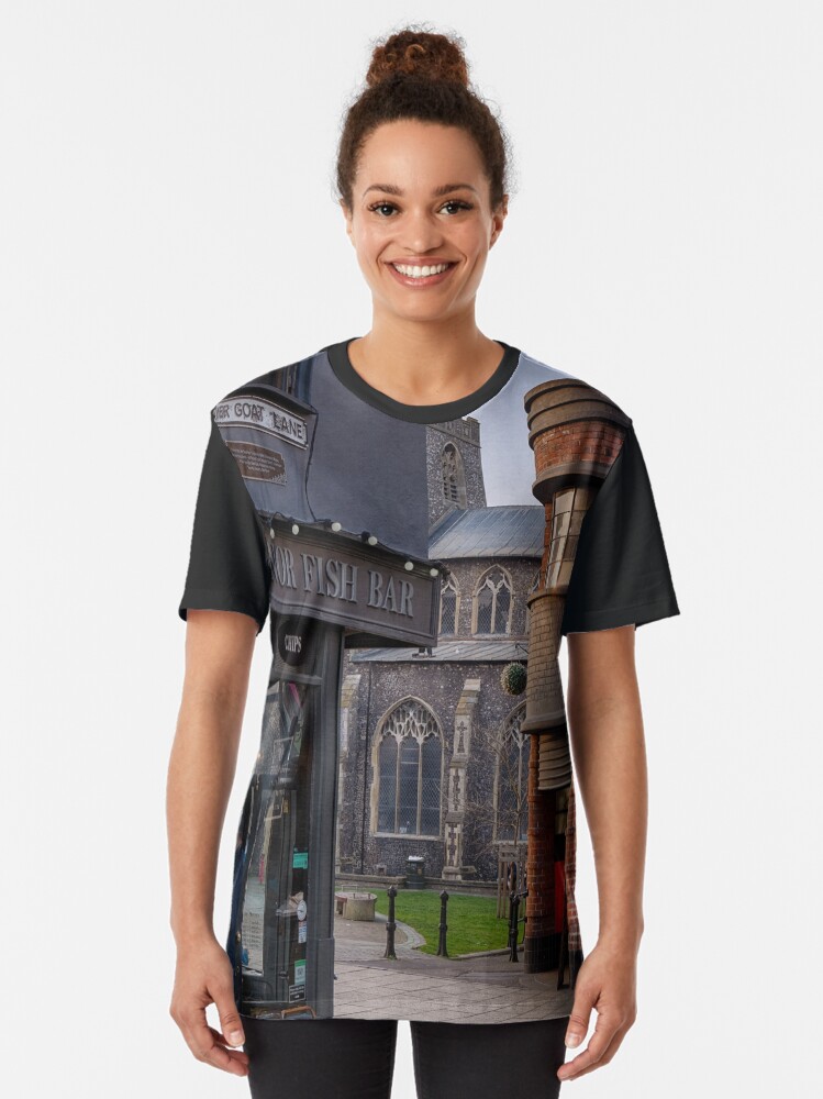 Alternate view of Lower Goat Lane, Norwich Graphic T-Shirt