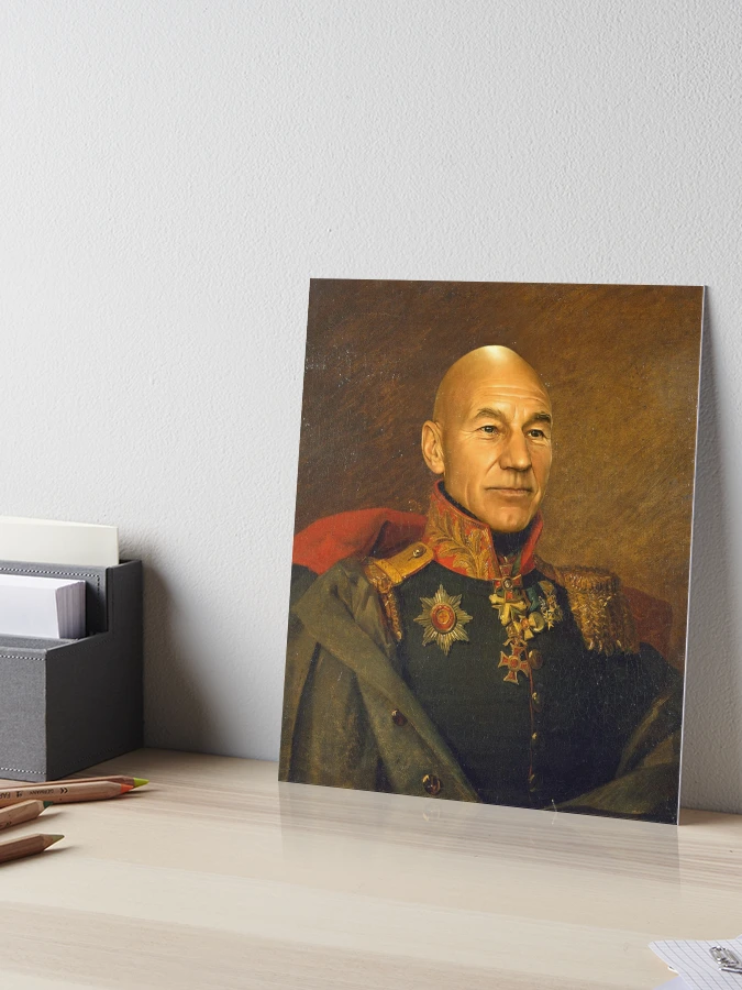 Sir Patrick Stewart OBE - replaceface | Art Board Print