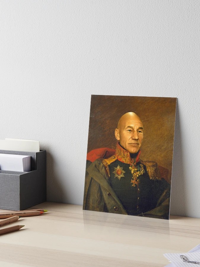 Sir Patrick Stewart OBE - replaceface | Art Board Print